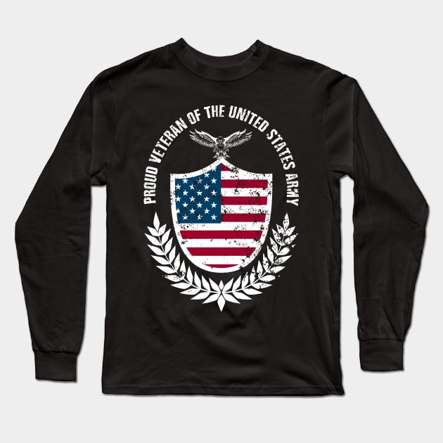 Proud Veteran Of The United States Army Long Sleeve T-Shirt by melenmaria